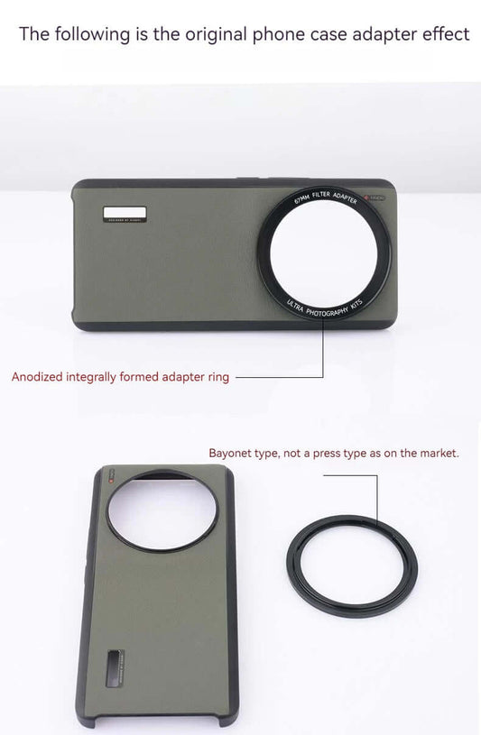 Walking Way Filter Adapter Ring 58-67 mm for Xiaomi 13ultra Phone Case (only for green original case)