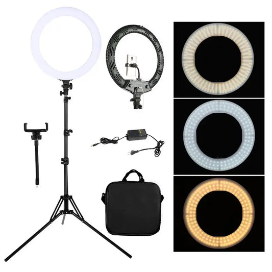 WalkingWay 18 inch LED Ring Light with Tripod Dimmable Photographic Lighting Studio Video light  for tik tok Makeup Youtube Live