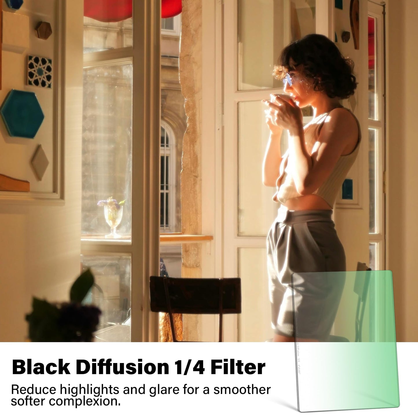 4"x5.65" Black Diffusion Square Filter