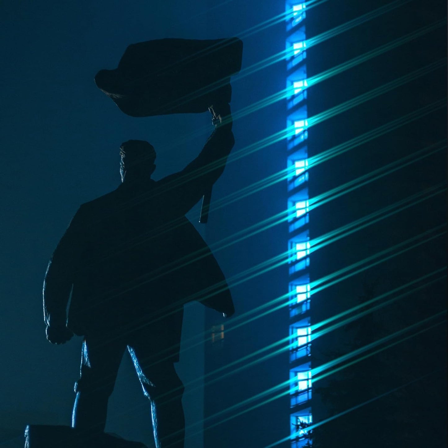 Walking Way Cinematic Blue Lens Flare Streak Filter