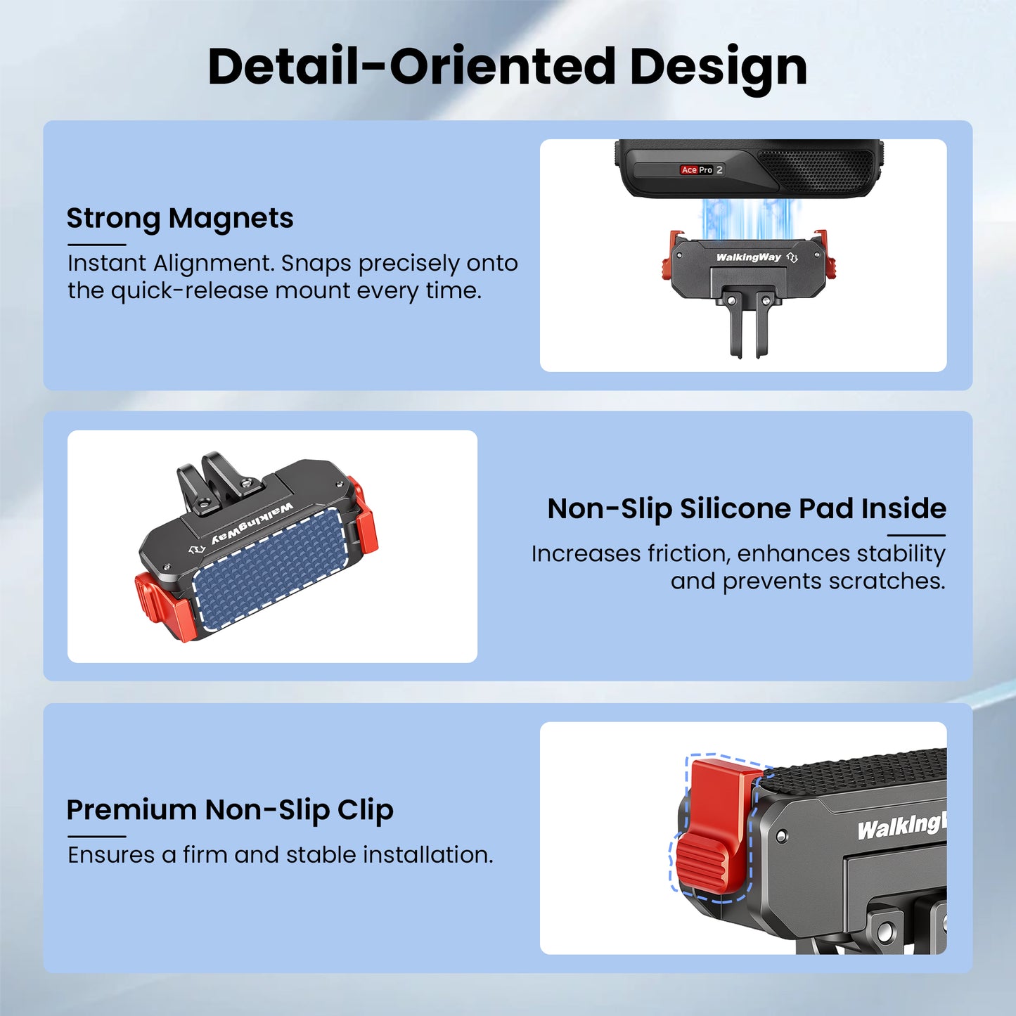 Quick Release Mount for DJI Osmo Action 5 Pro/4/3 & 360