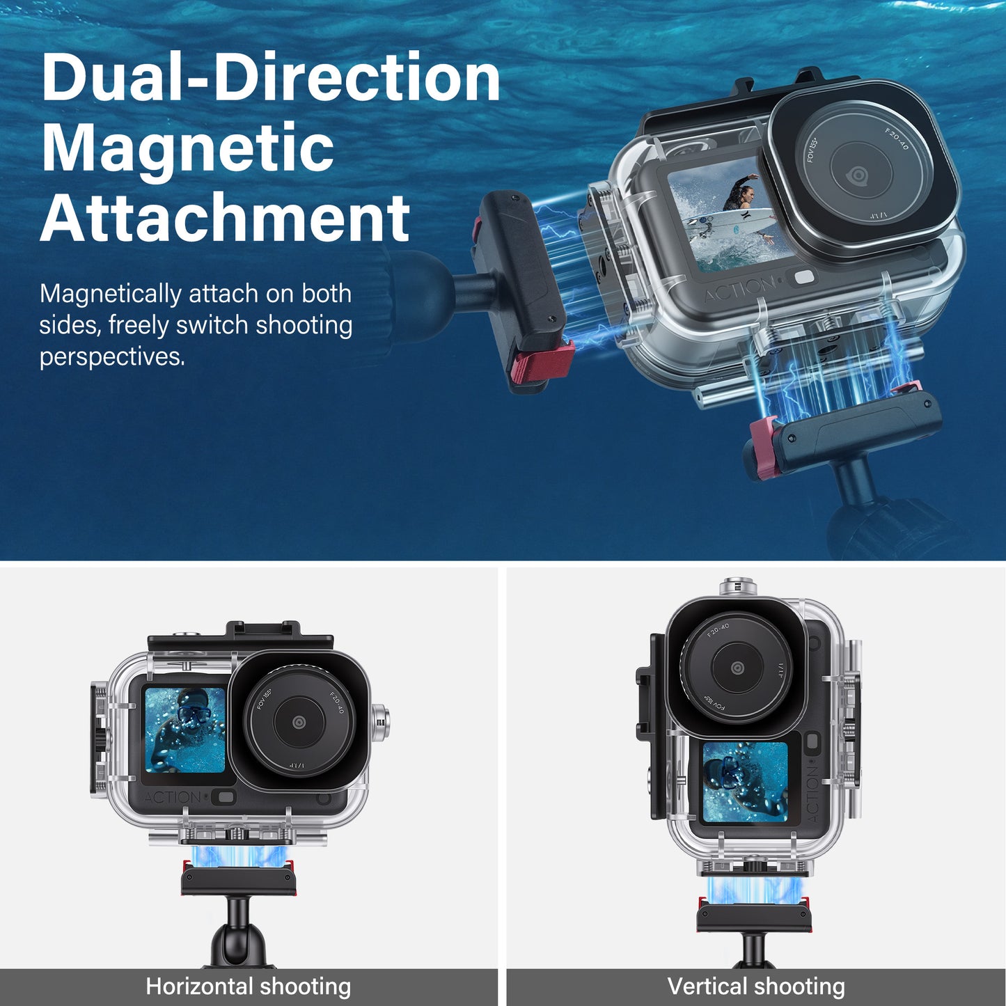 Magnetic Waterproof Case for DJI Osmo Action 6