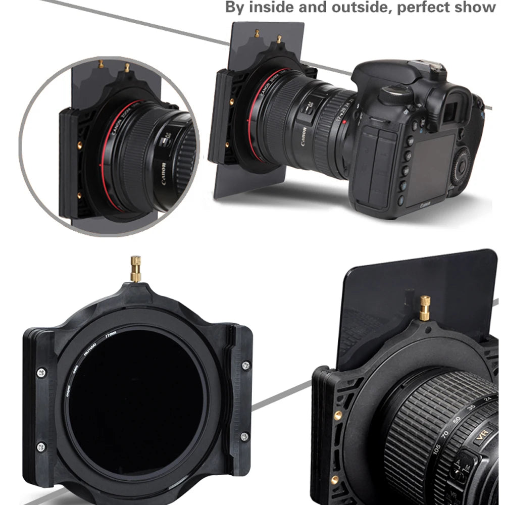 Walking Way Camera Square Filter Holder & 67/72/77/82/86mm adapter Ring