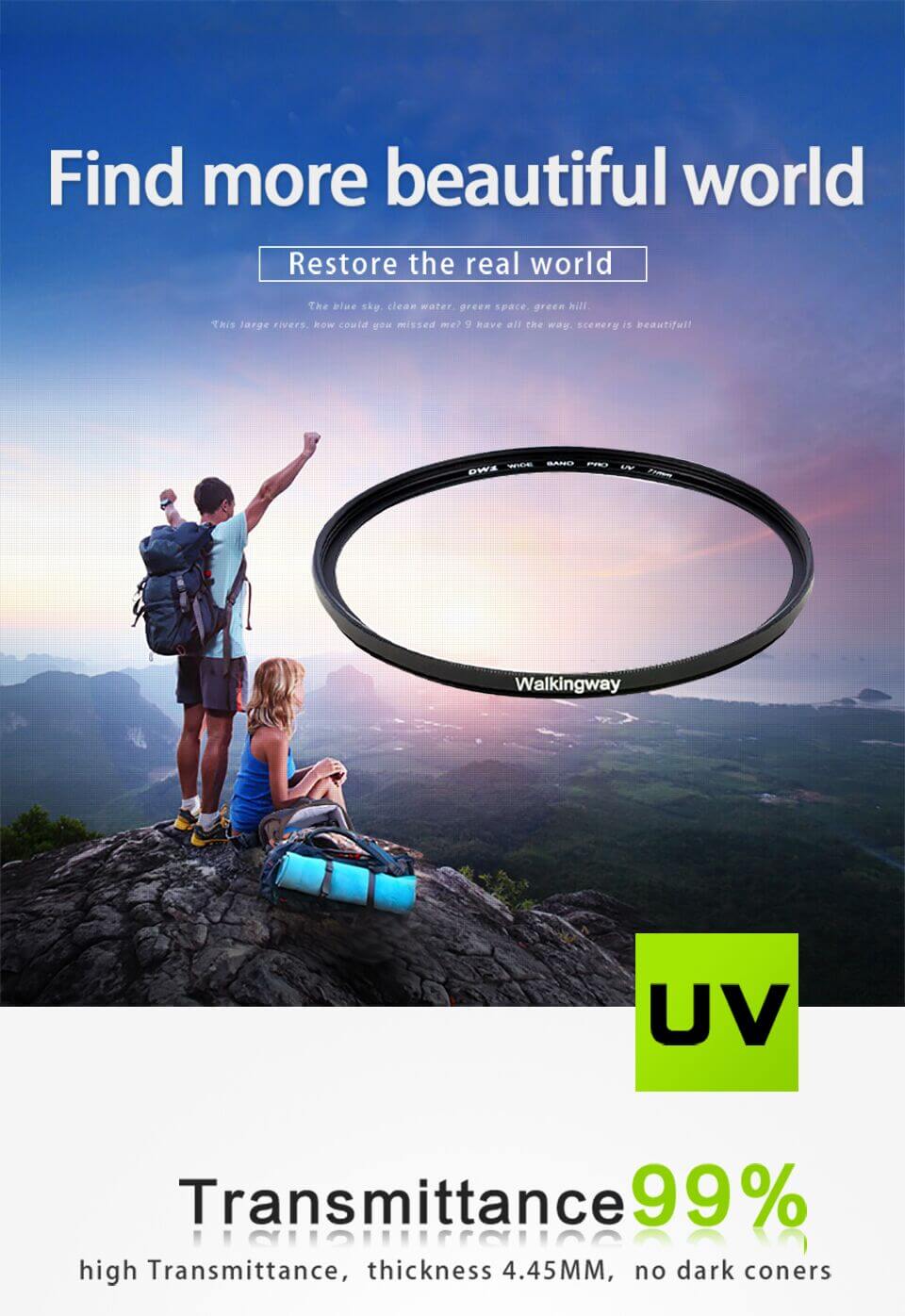 Walkingway UltraViolet Protector Camera Lens UV Filter