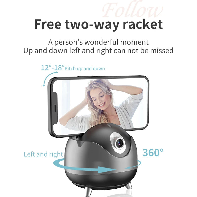 Auto Face Tracking Camera Gimbal Stabilizer anti-shake 360° Rotation Selfie Stick Tripod For Phone
