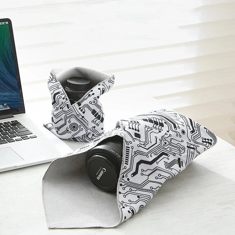 Camera Lens Protective Wrap Self-adhesive Magic Folding Cloth
