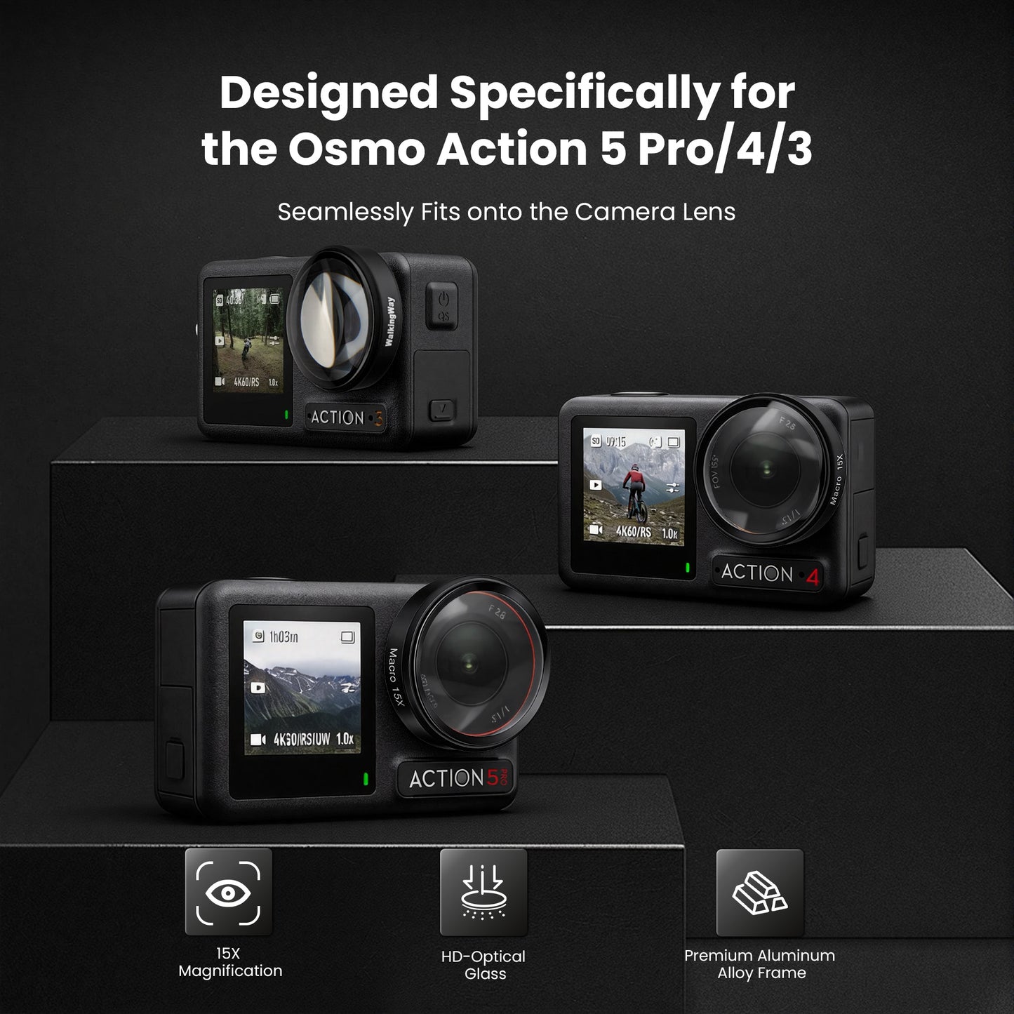 15X Macro Lens for DJI Osmo Action 5 Pro/4