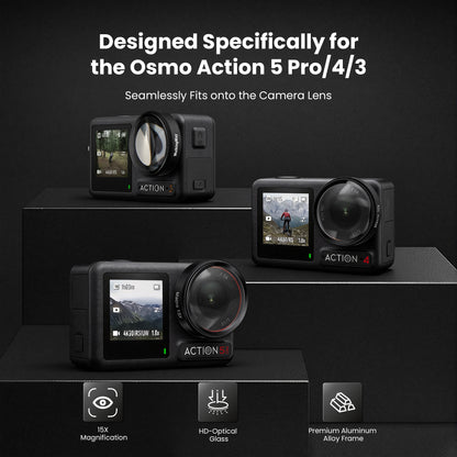 15X Macro Lens for DJI Osmo Action 5 Pro/4