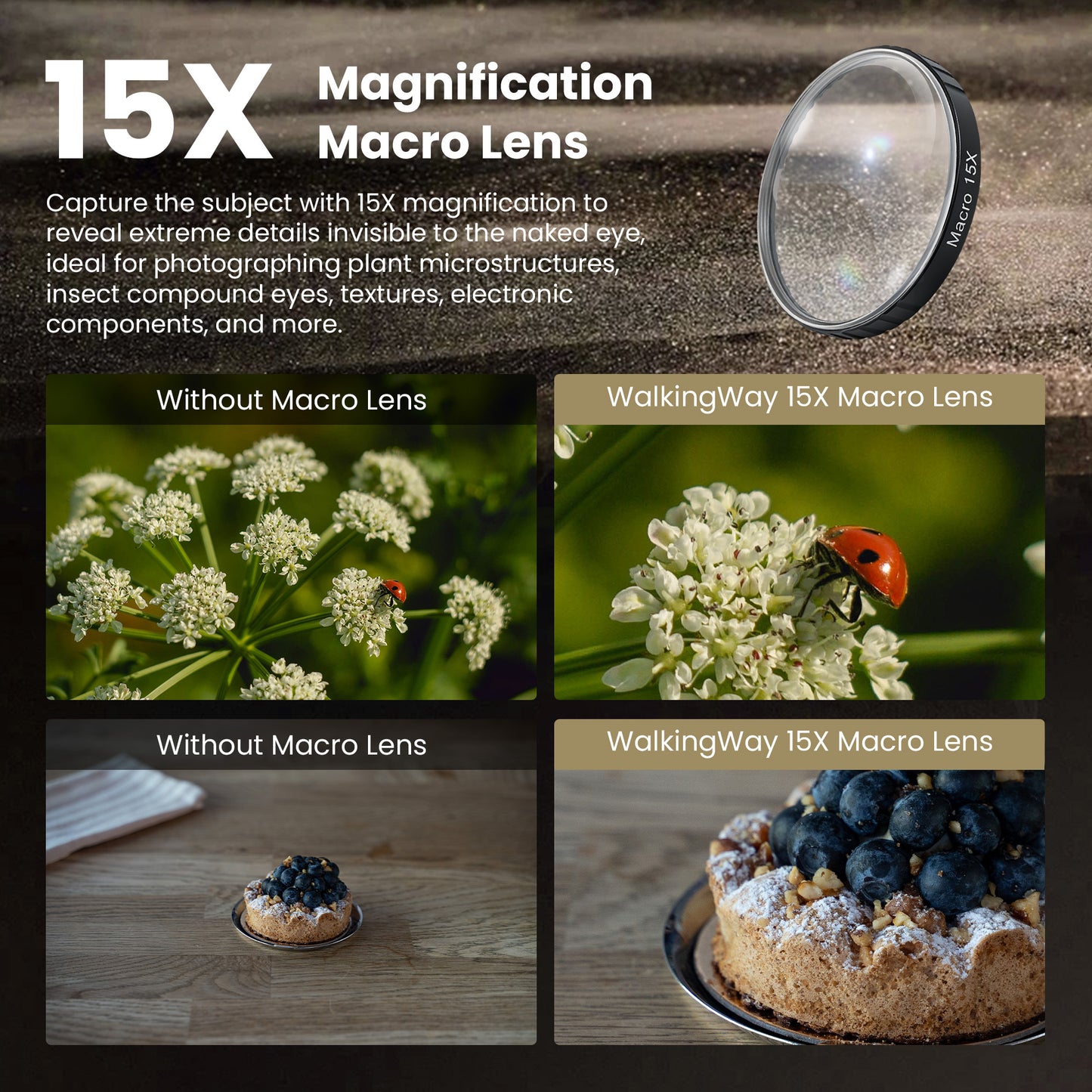 15X Macro Lens for DJI Osmo Action 6