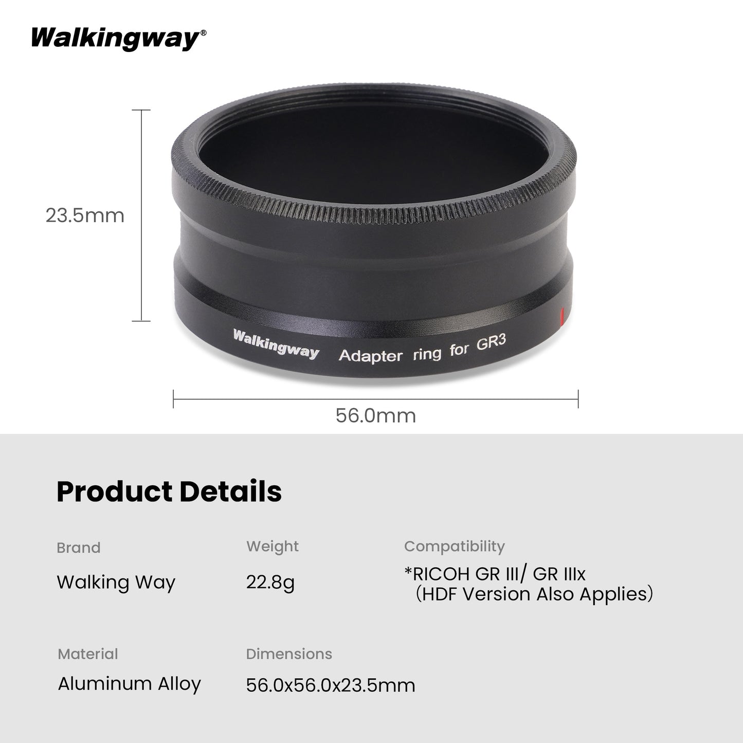 Adapter Ring for Ricoh GR3