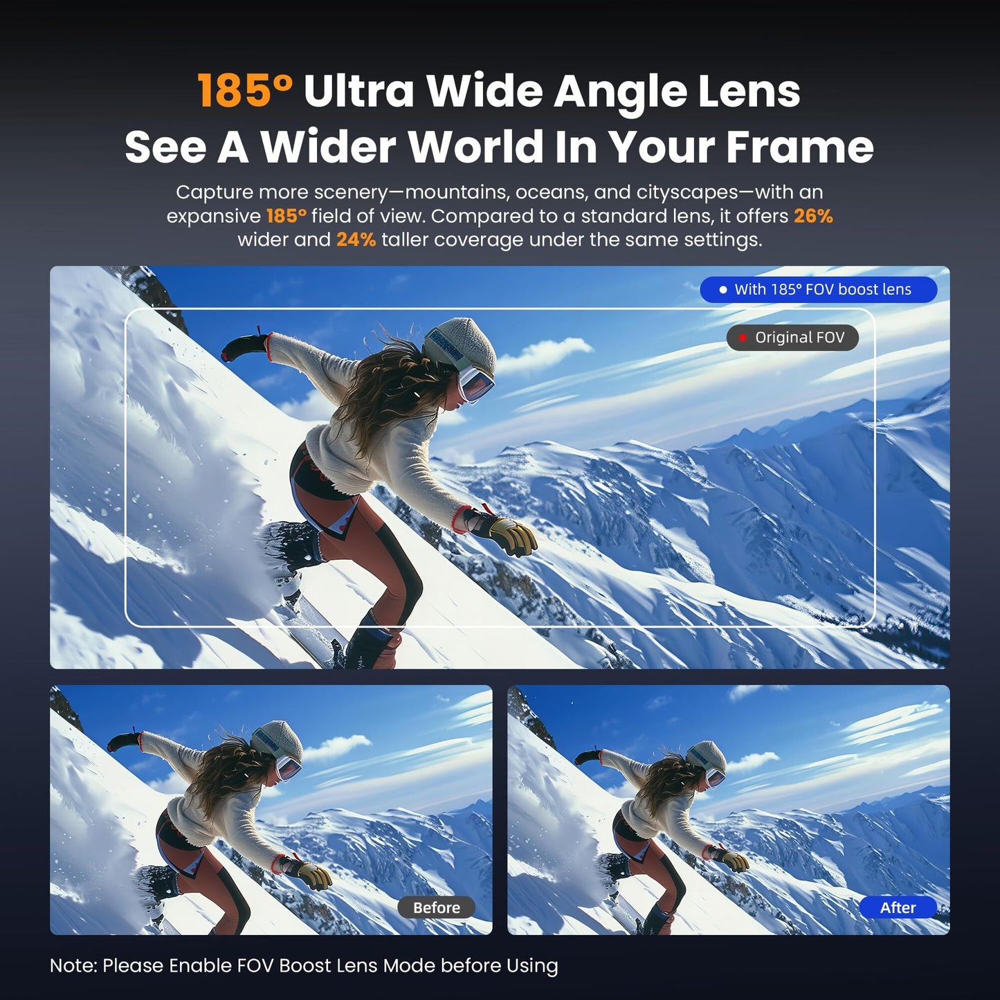 FOV Boost Lens for DJI Osmo Action 6