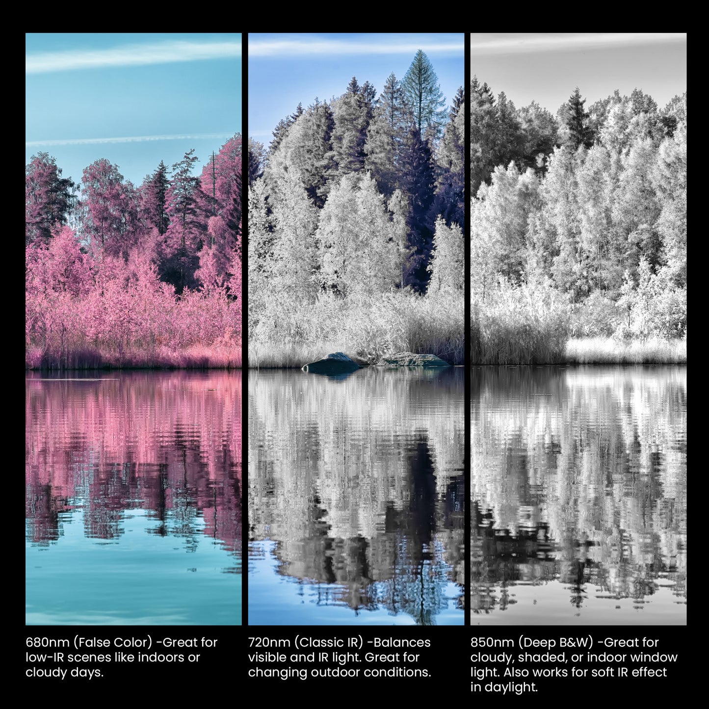 Infrared Filter 680nm / 720nm / 850nm