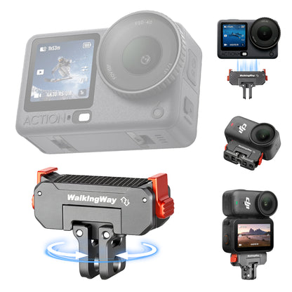Collection of action cameras and accessories on a white background