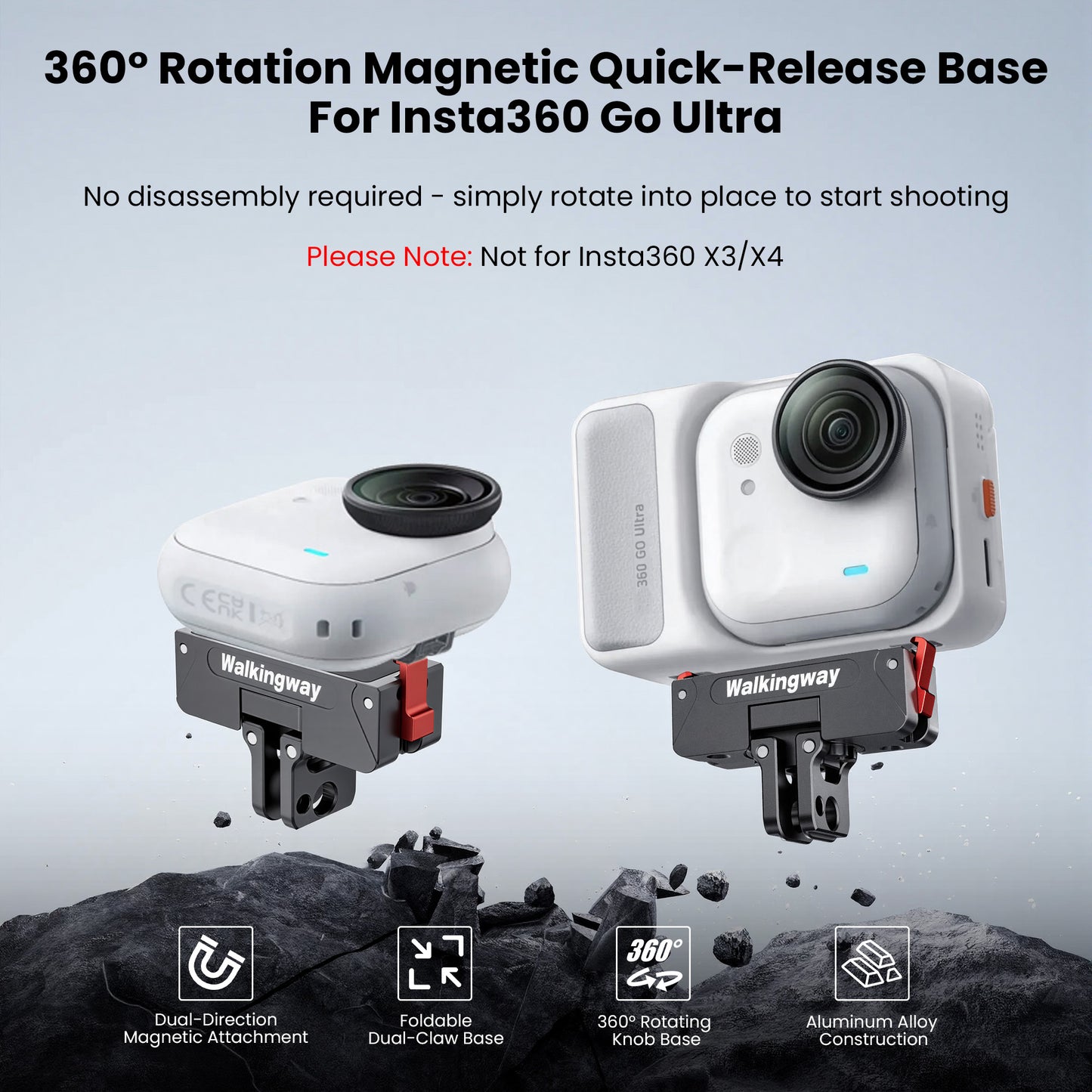 Quick Release Mount for Insta360 Go Ultra