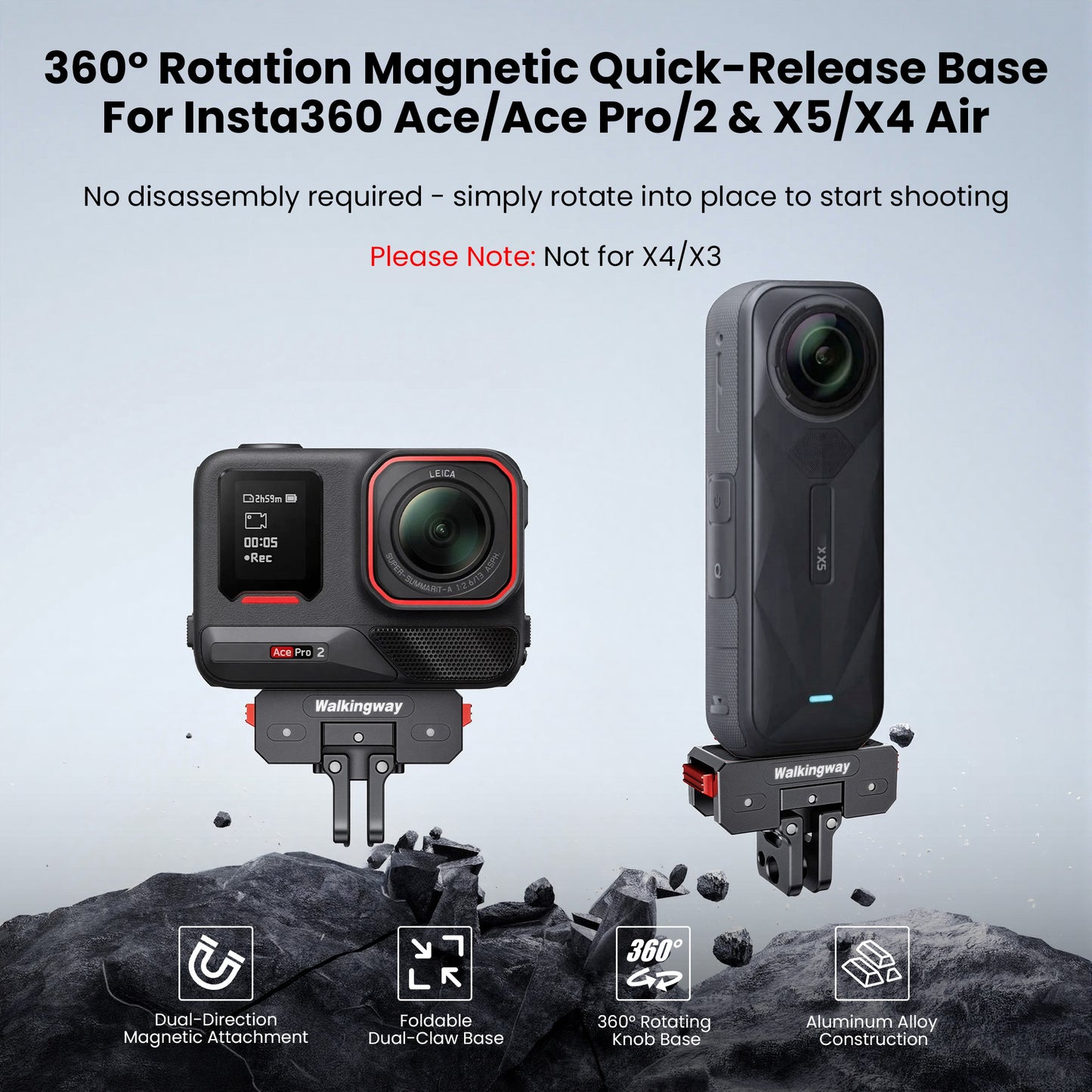 Quick Release Mount for Insta360 X5/X4 Air/ACE PRO/2