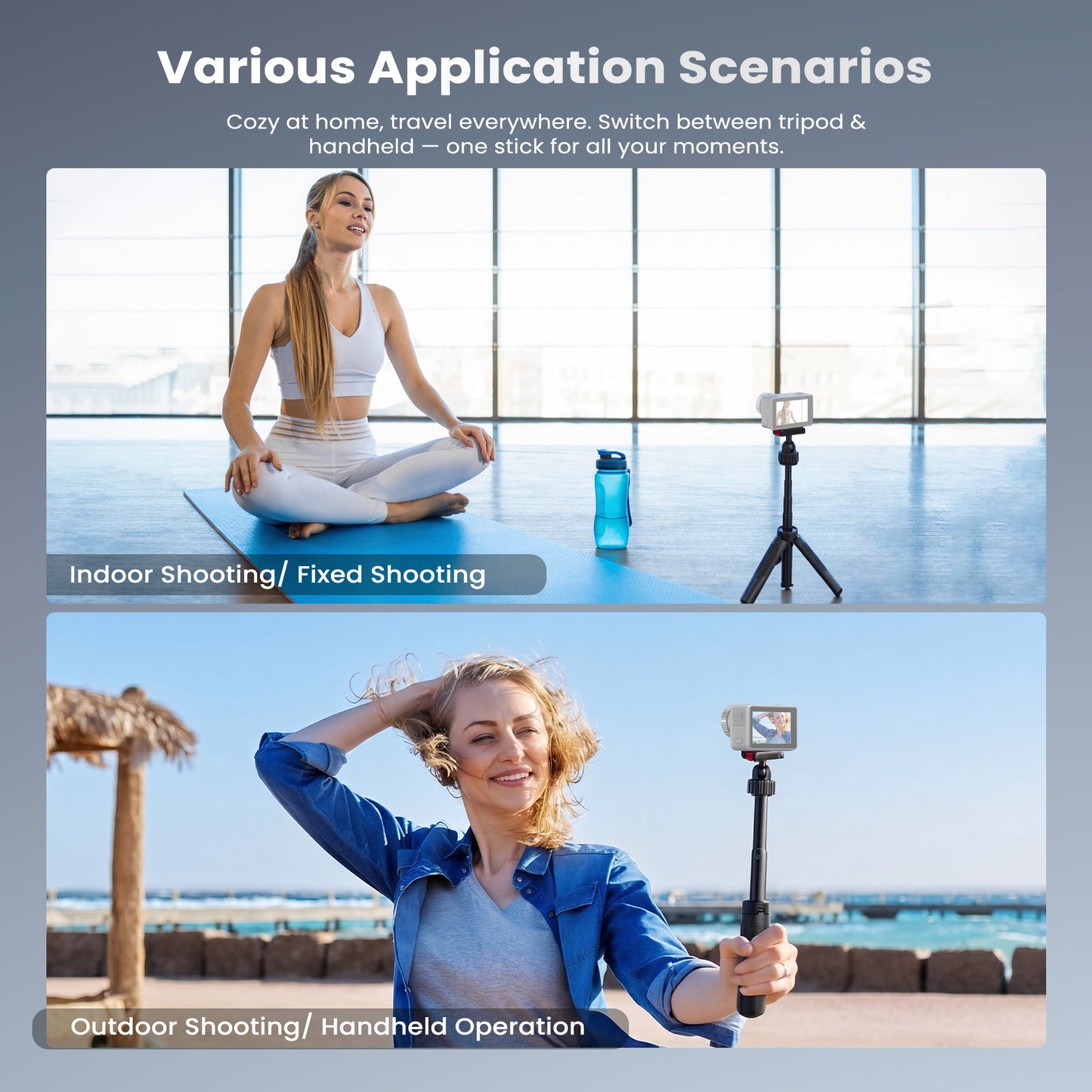 Selfie Stick Tripod for DJI Osmo Action 5 Pro/4/3