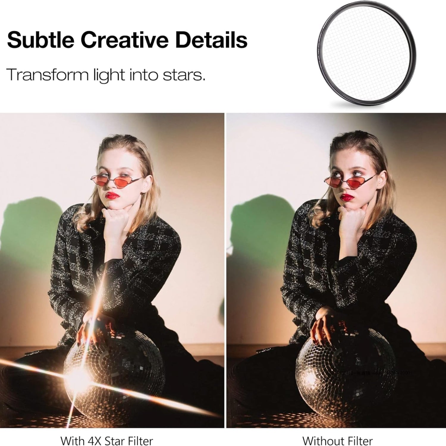 WalkingWay Star Filters Streak Filter Flare-Like Effect Camera Lens ...