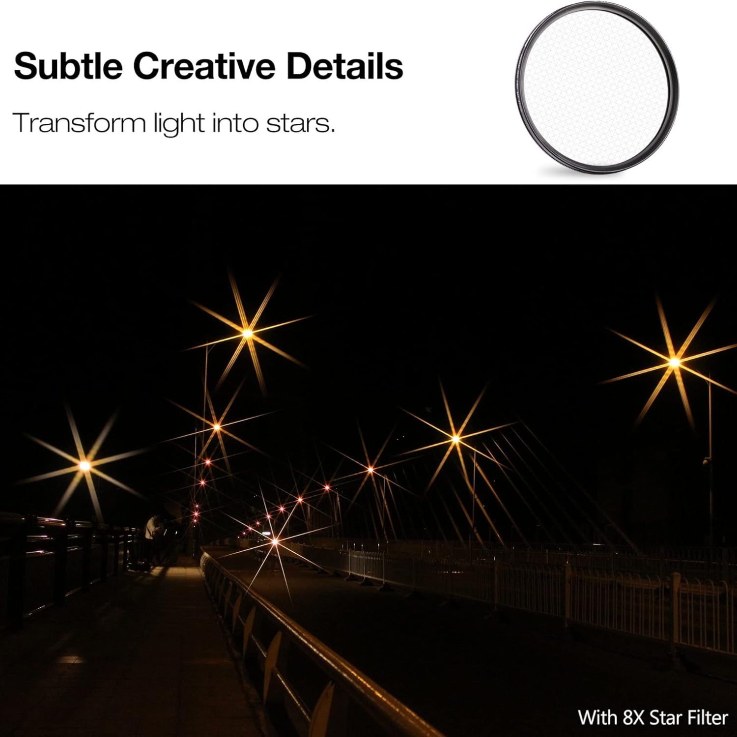 WalkingWay Star Filters Streak Filter Flare-Like Effect Camera Lens ...