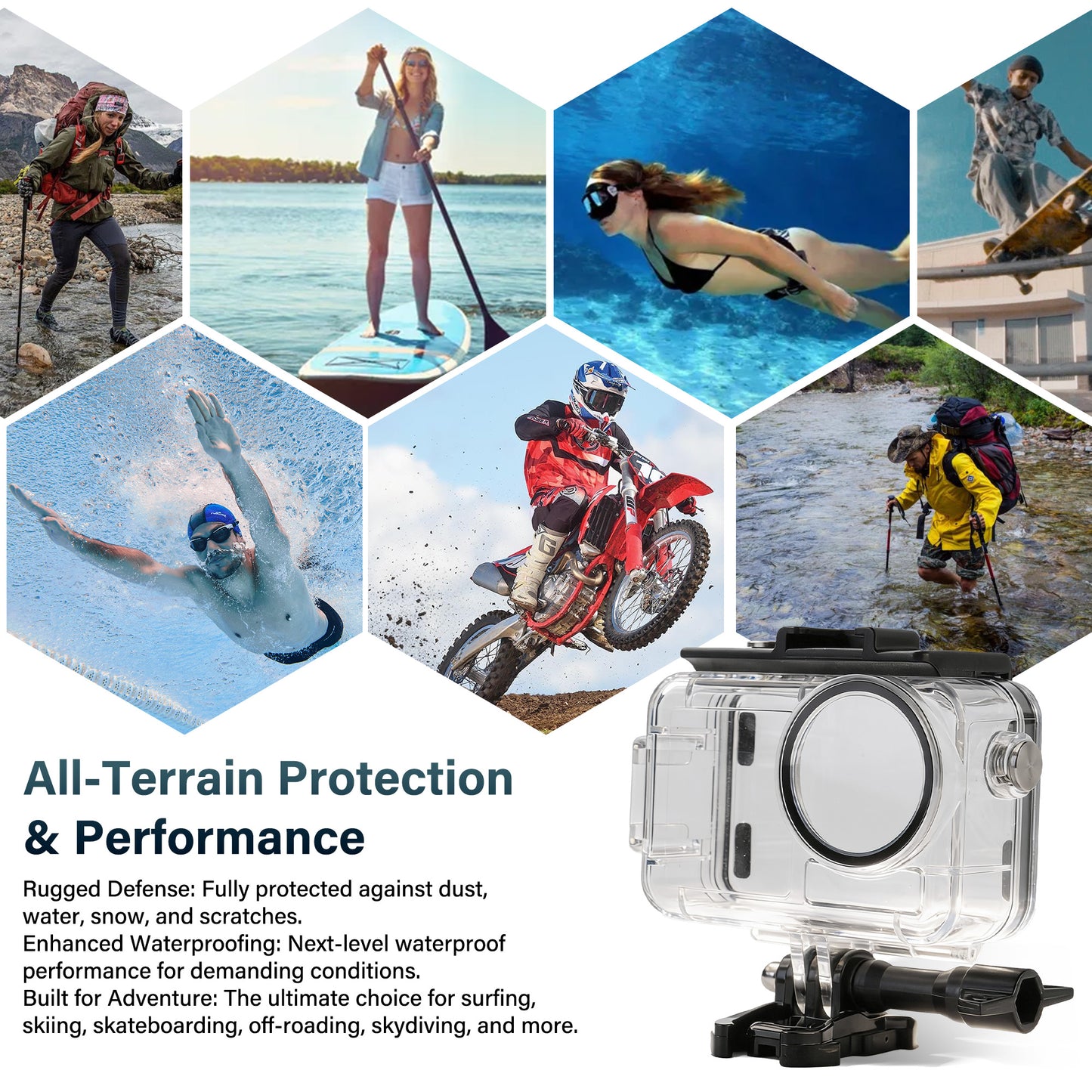 Waterproof Case for DJI Action 5 Pro/4/3