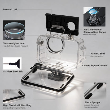 Waterproof Case for DJI Action 5 Pro/4/3