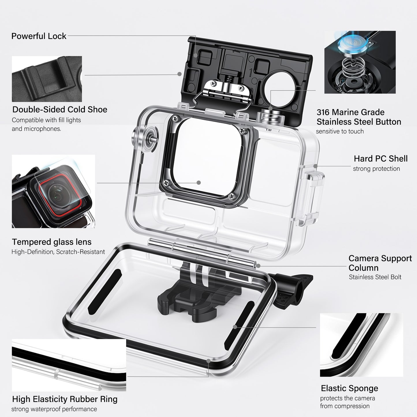 Waterproof Case for Insta360 Ace Pro/2