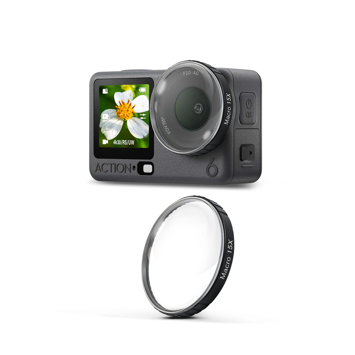 15X Macro Lens for DJI Osmo Action 6