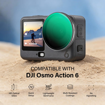 Black Diffusion 1/4 Filter for DJI Osmo Action 6