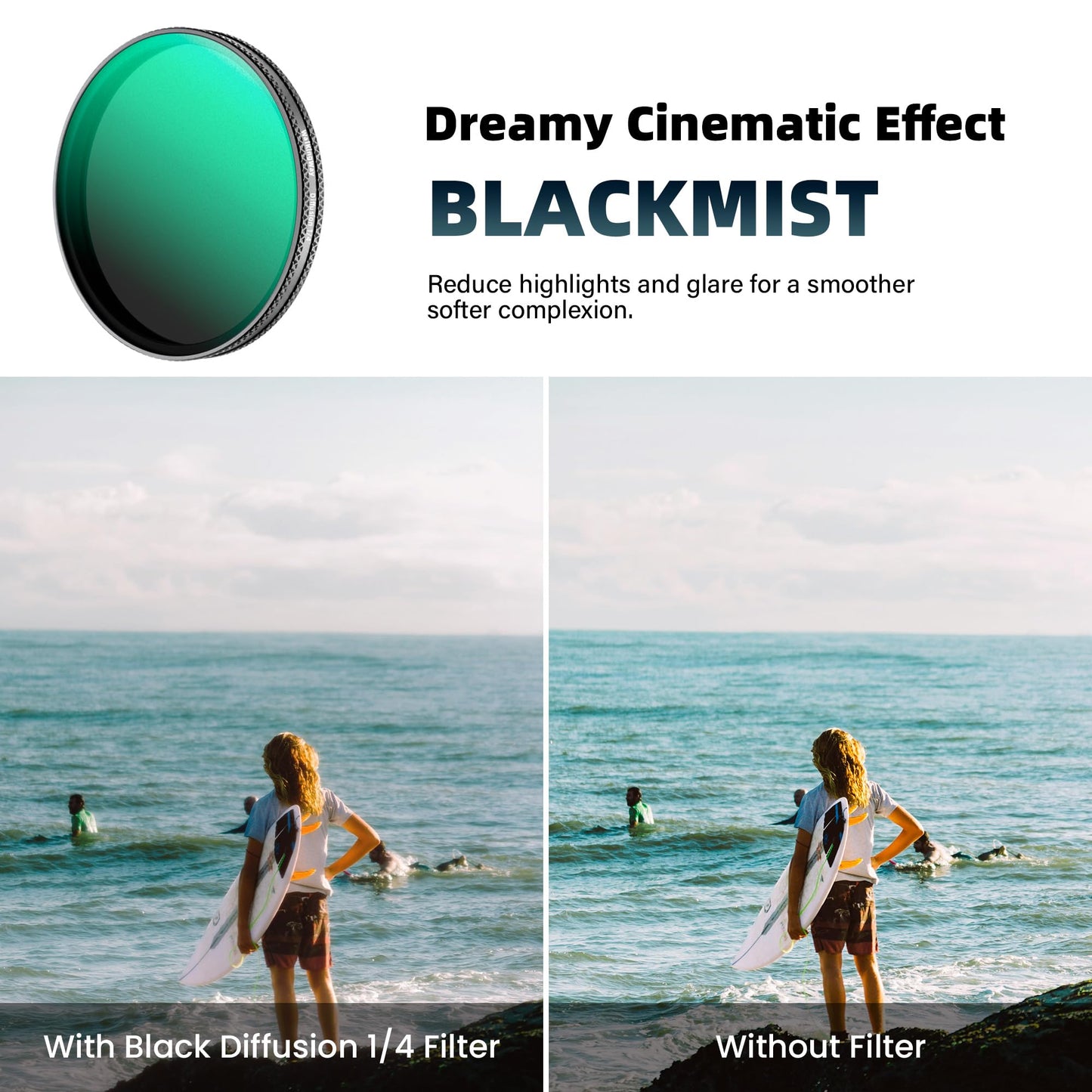 Black Diffusion 1/4 Filter for DJI Osmo Action 6