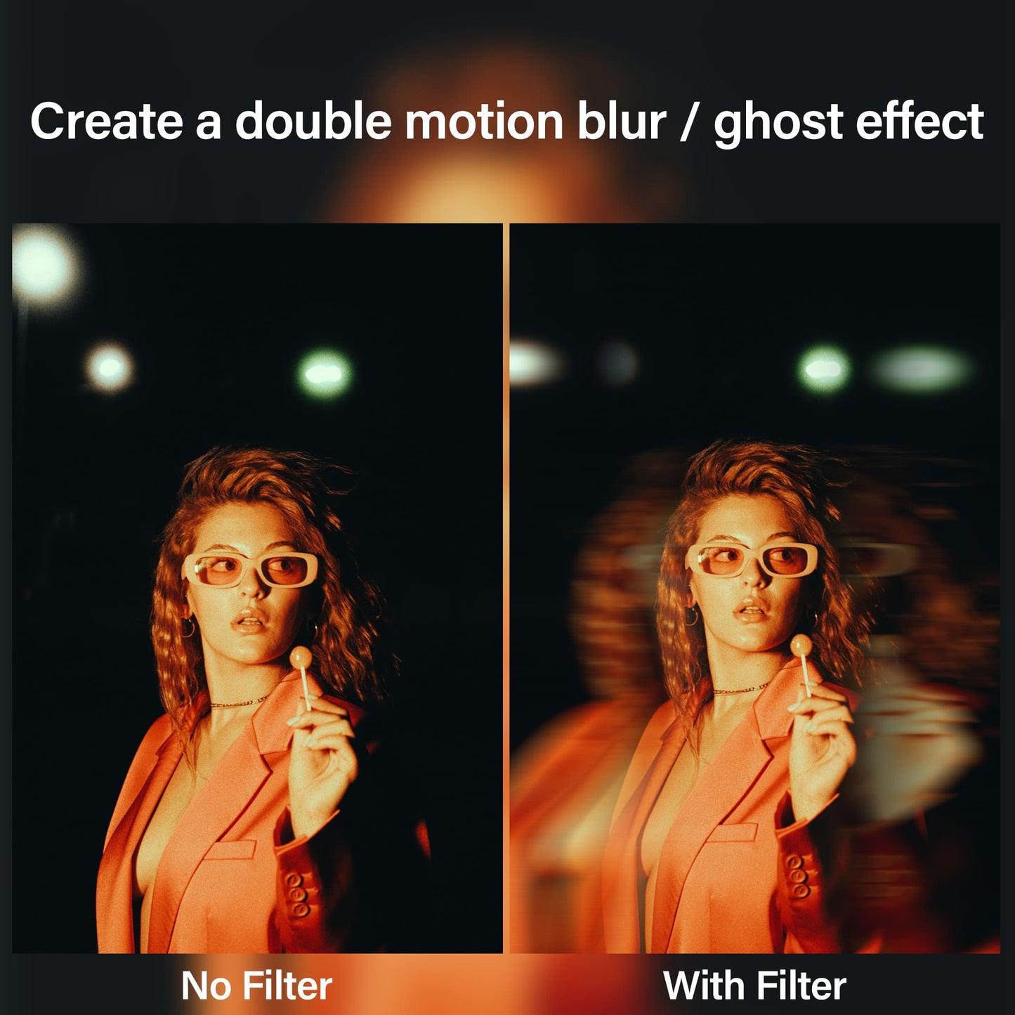 Double-Sided Ghosting Prism Filter (Dual-Linear Prism)