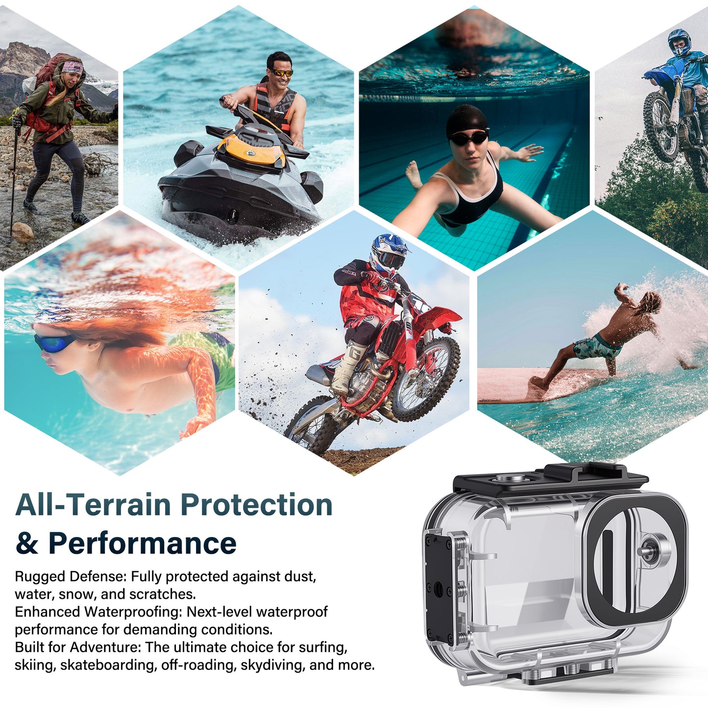 Magnetic Waterproof Case for DJI Osmo Action 6