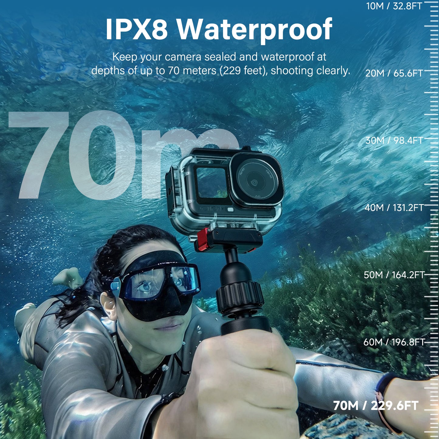 Magnetic Waterproof Case for DJI Osmo Action 6