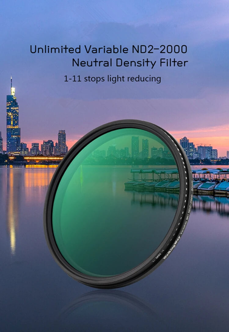 Neutral Density Variable Filter Ajustable ND2-2000 (1-11 stops) Walking Way