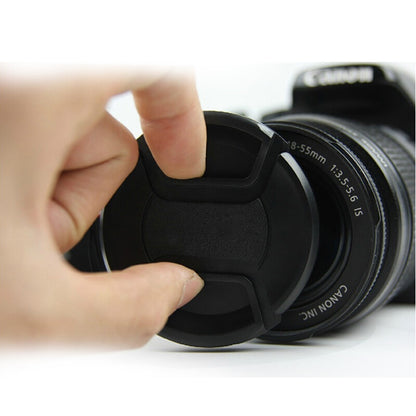 Walkingway Lens Cap Holder 43/49/52/55/58/62/67/72/77/82mm Center Pinch Snap-on Cap Cover Lens Cap Protective Lens Protector