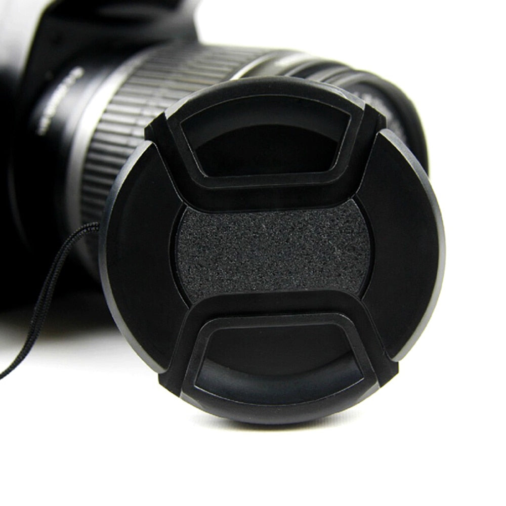 Walkingway Lens Cap Holder 43/49/52/55/58/62/67/72/77/82mm Center Pinch Snap-on Cap Cover Lens Cap Protective Lens Protector