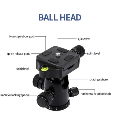 Walkingway Aluminum Q666 Professional Camera Tripod Monopod Ball Head