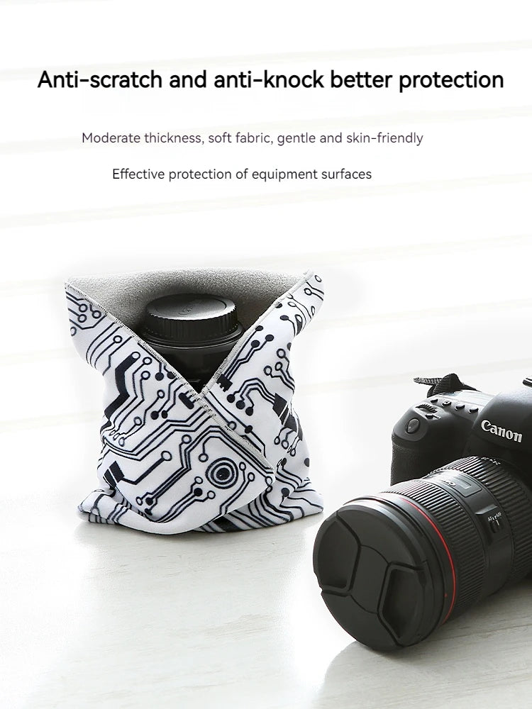 Camera Lens Wrap Self-adhesive Magic Folding Cloth Walkingway