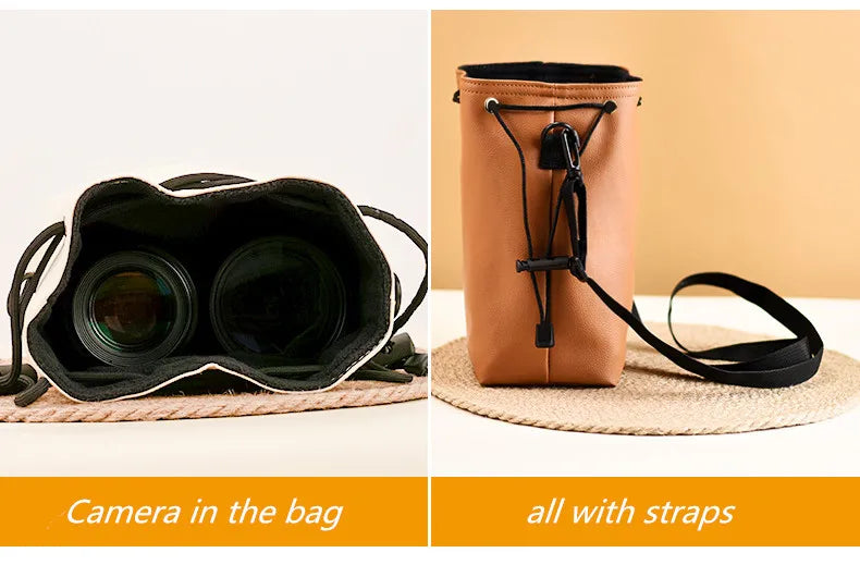 Camera leather Pouch Organizer for Photography